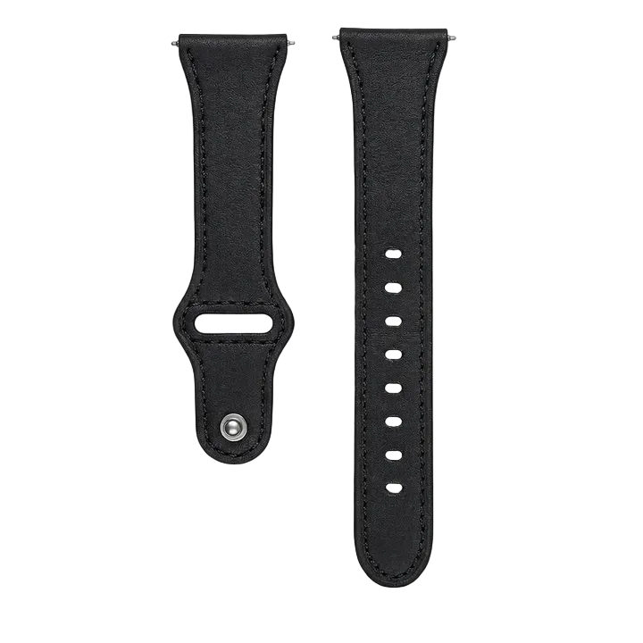 Cinturino in pelle con fibbia moderna nero