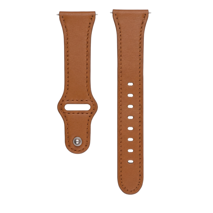 Cinturino in pelle con fibbia moderna marrone