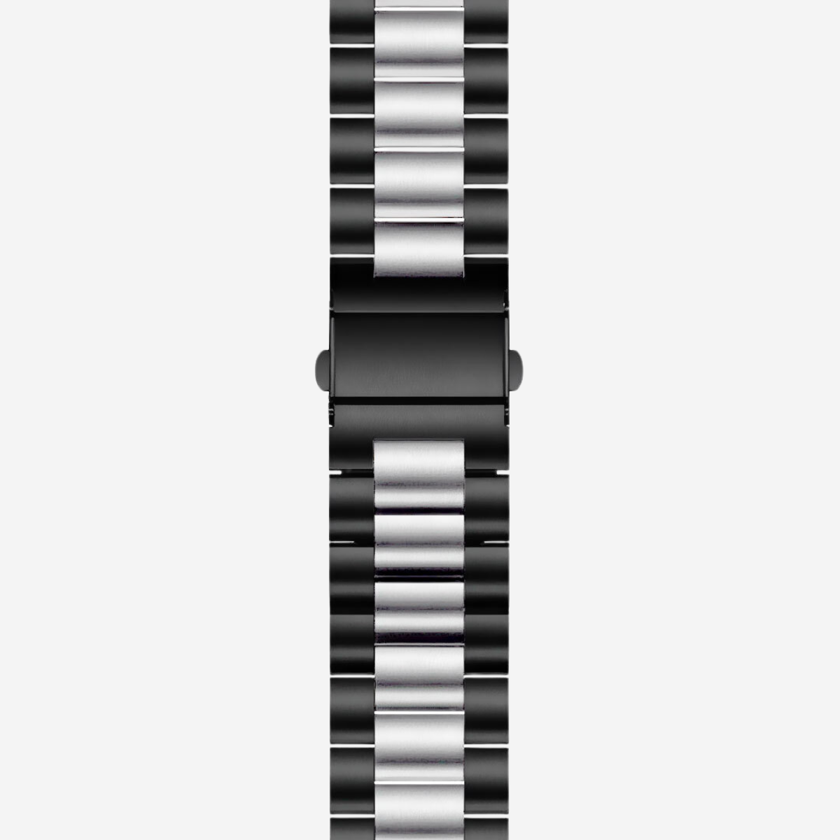 Bracciale a acciaio nero/argento