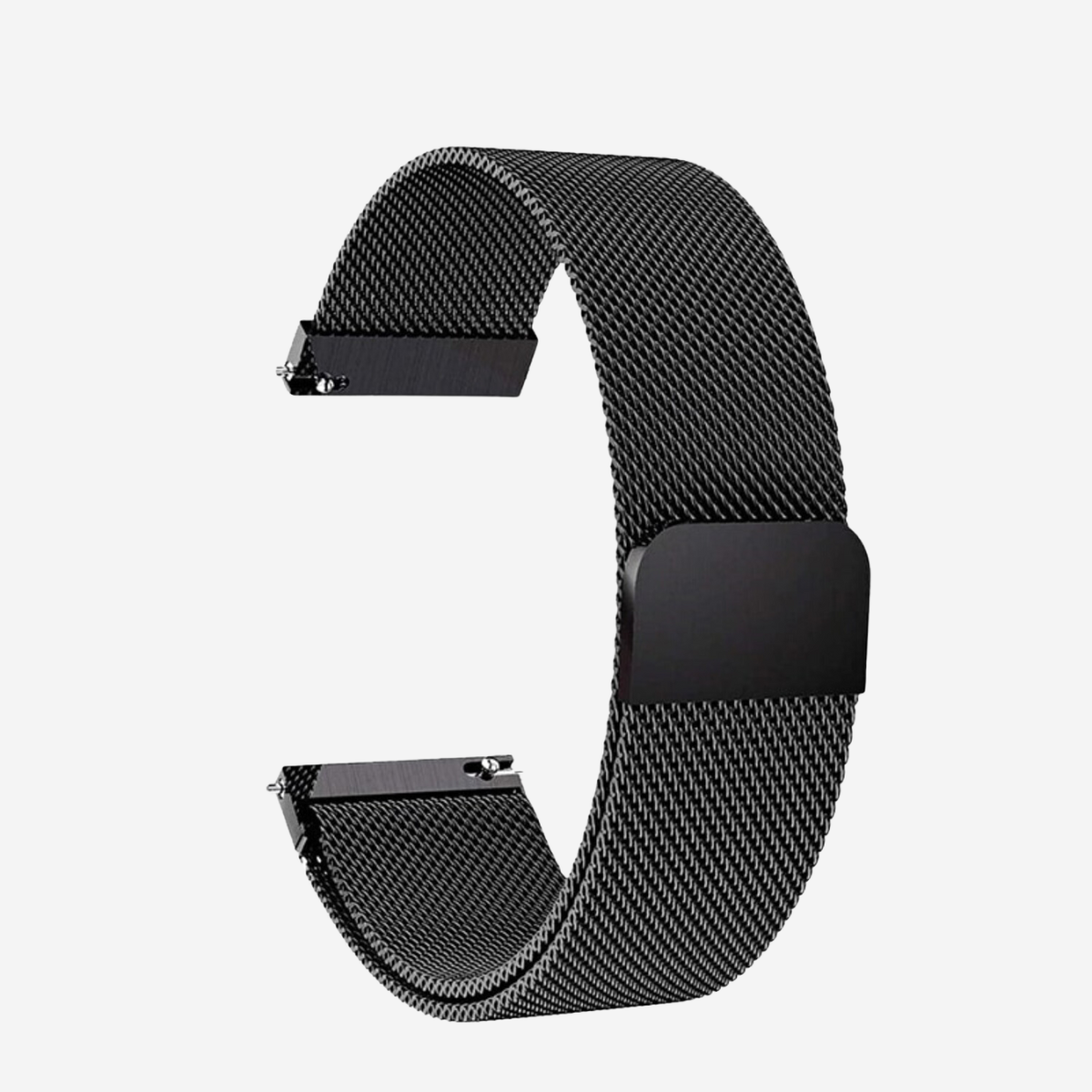 Cinturino a maglia milanese nero