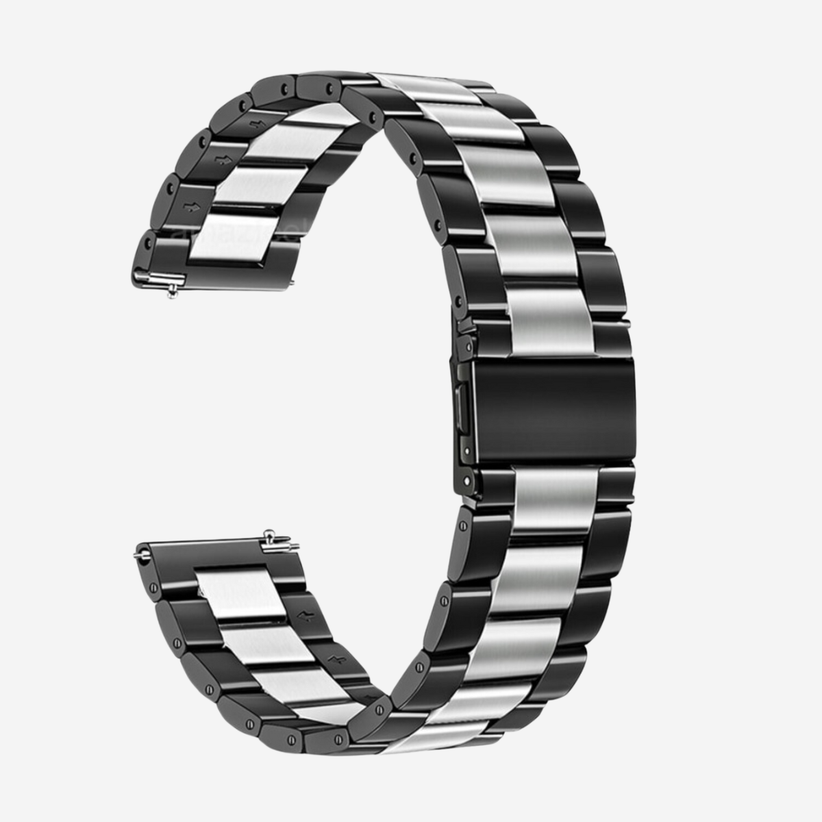 Bracciale a acciaio nero/argento