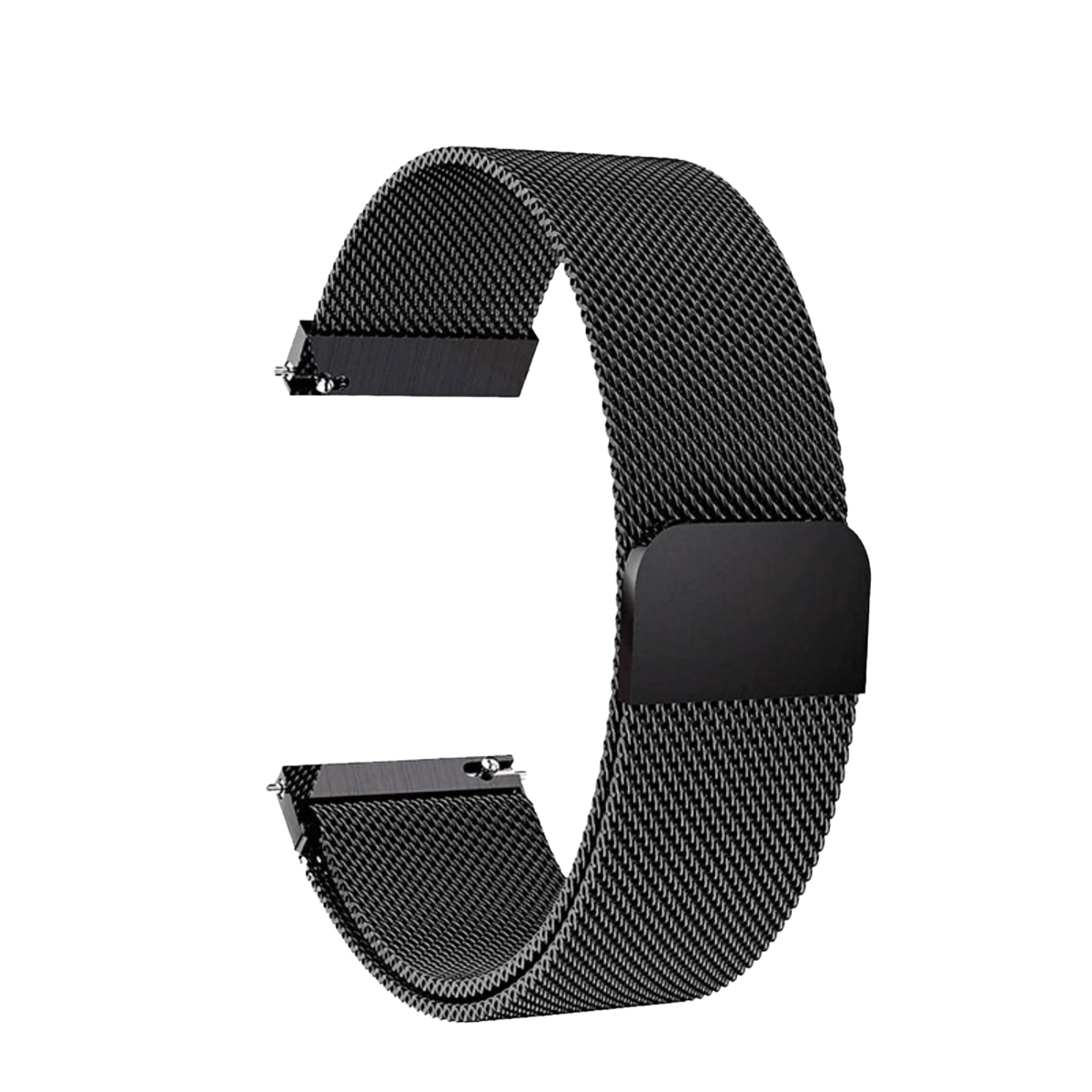 Cinturino a maglia milanese nero