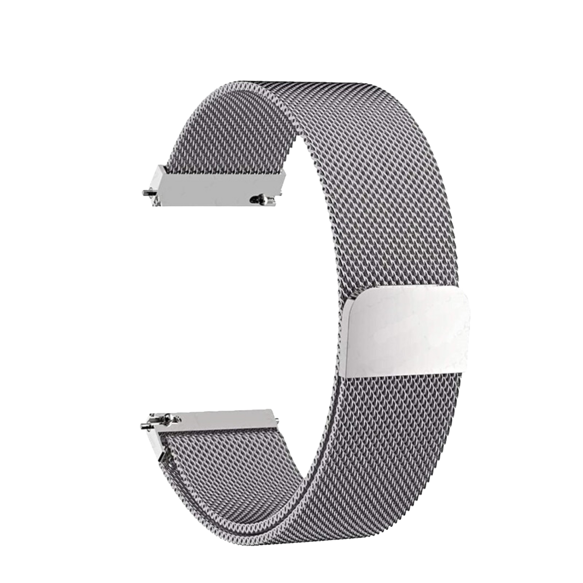 Cinturino a maglia milanese argento