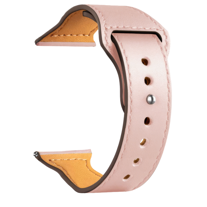 Cinturino in pelle con fibbia moderna rosa